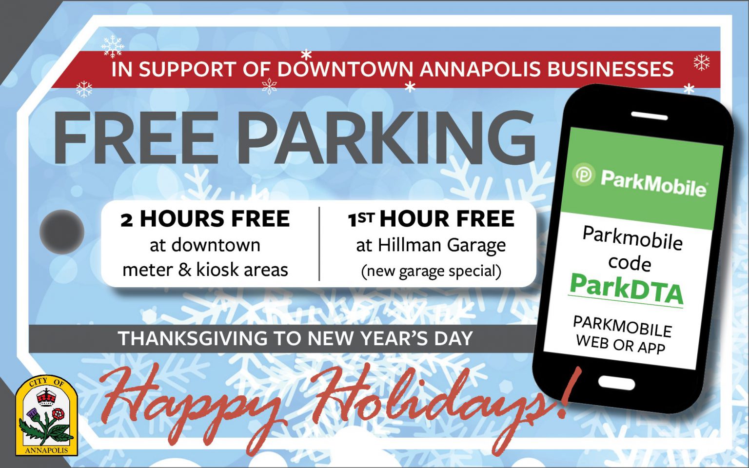 Free Holiday Parking City of San Mateo Parking